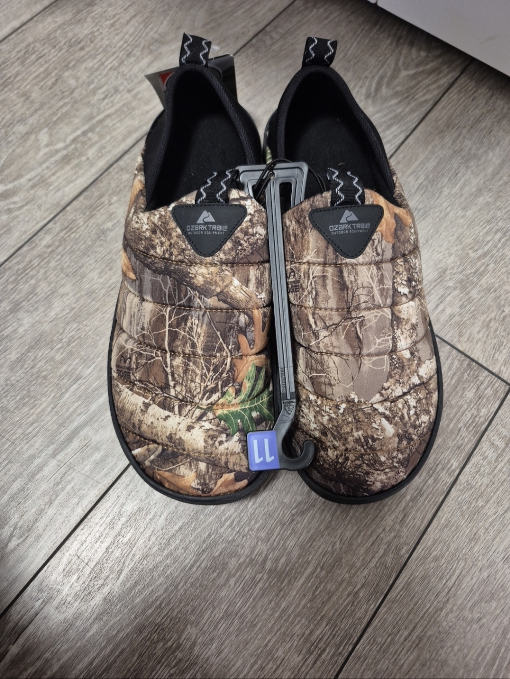 Ozark Trail X Real Tree Mens Quilted Camoflague Slip-On Memory Foam Slipper.